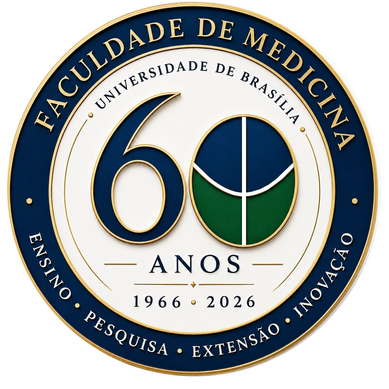 Selo comemorativo dos 60 anos da Faculdade de Medicina da UnB